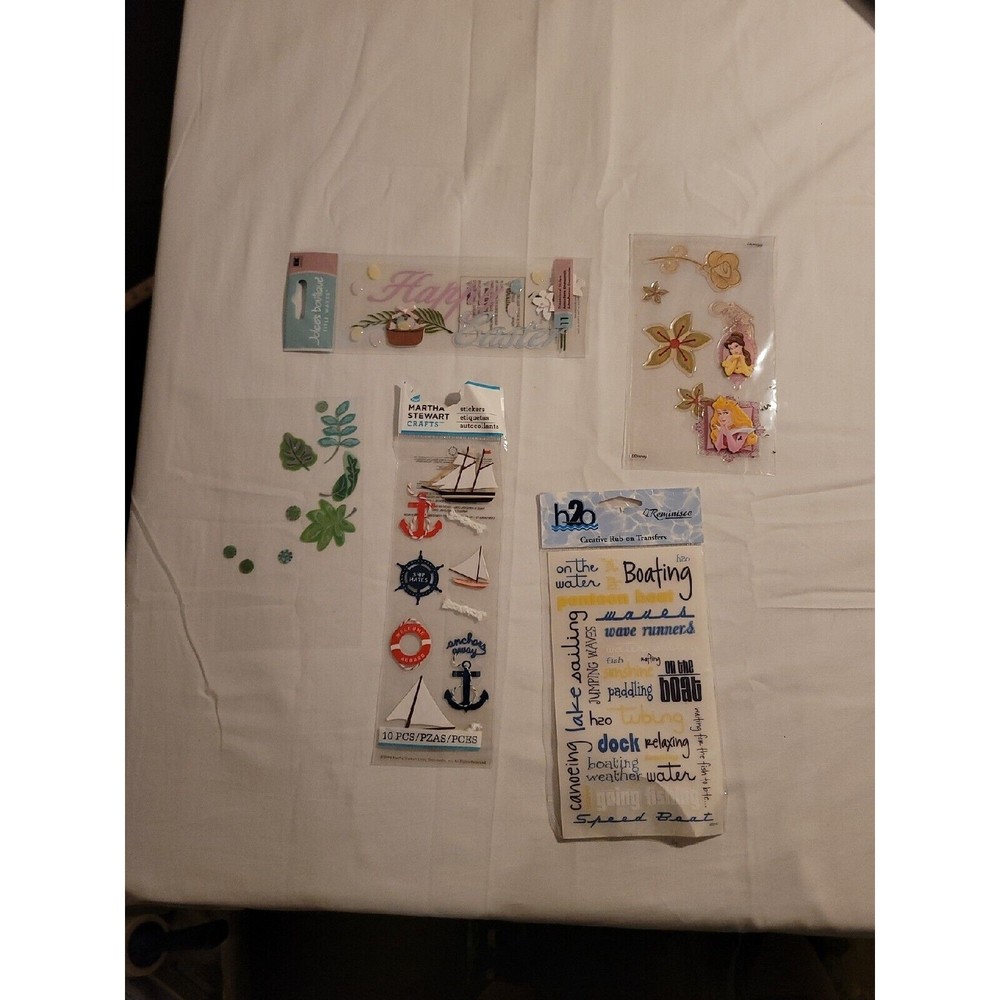 Lot Of Scrapbooking Stickers New Boating  Ship Disney Easter